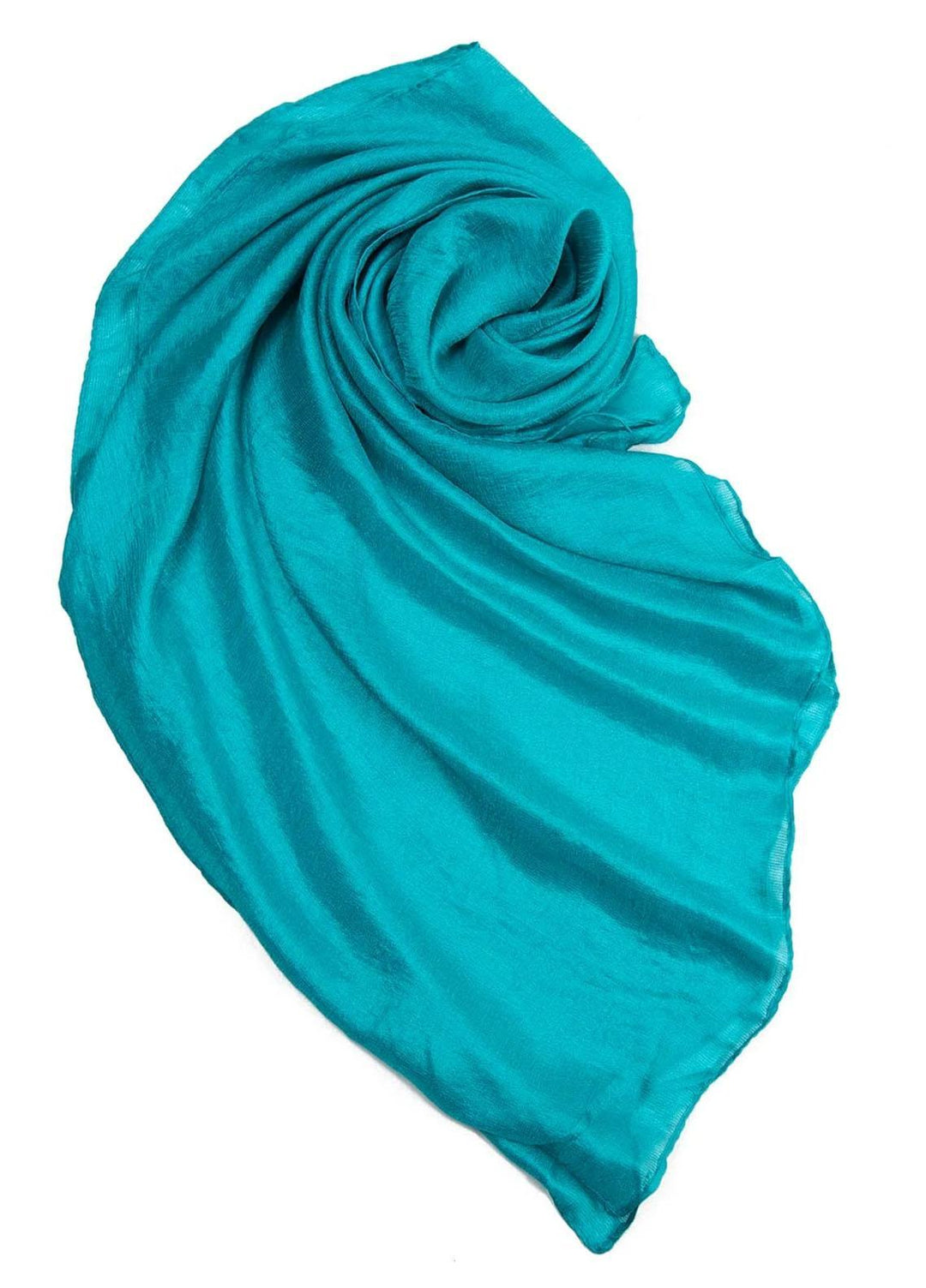 Abaya pk Silk Hijab ABA22SH Teal Green Tulle Hijab - Pashmina Hijabs