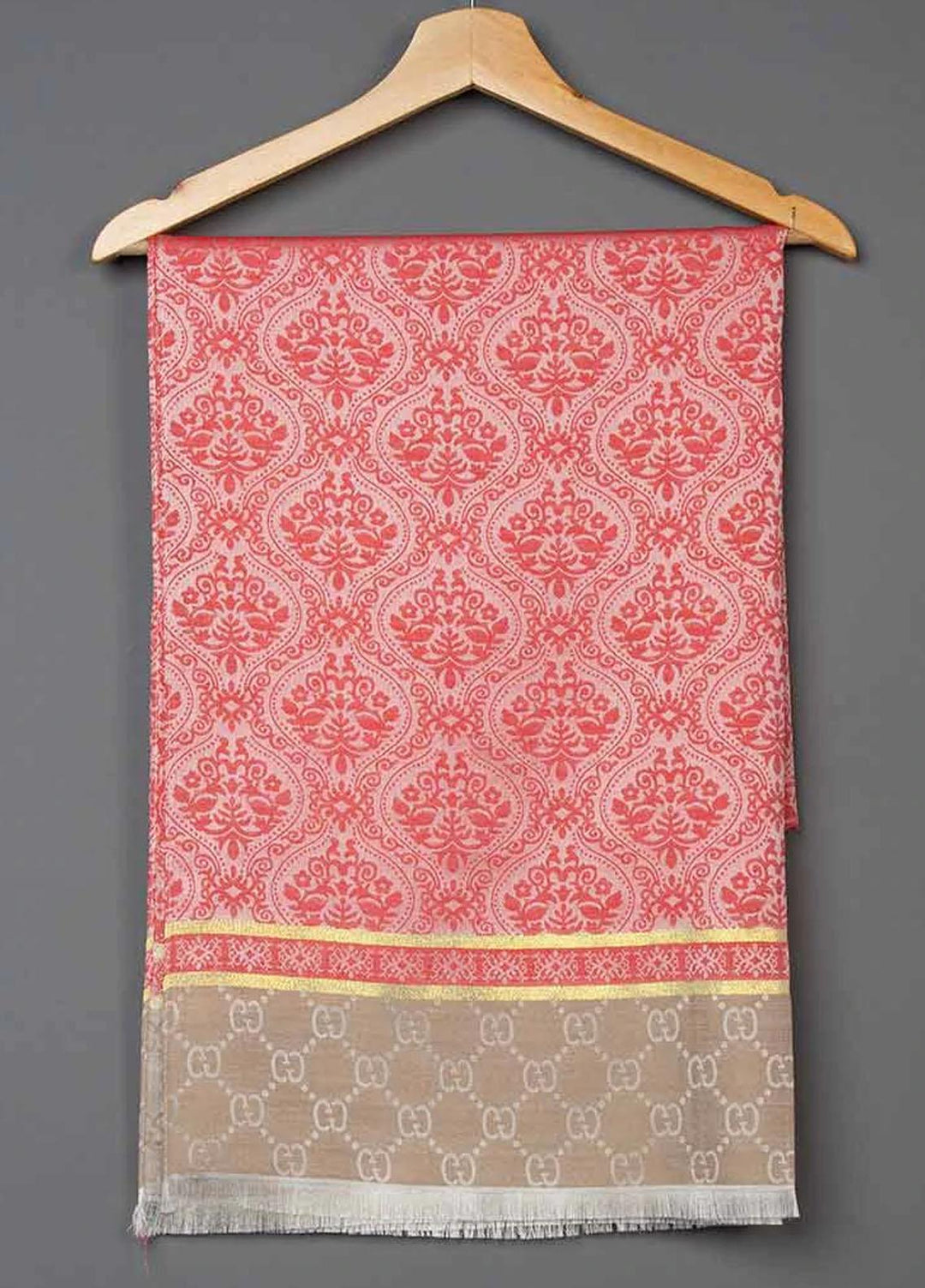 Abaya pk Silk Hijab ABA22SH Turkish Pink Printed Hijab - Pashmina Hijabs