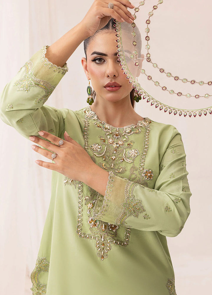 Silk Ivy by Jamnii Pret Embroidered Silk 3 Piece Suit Serene