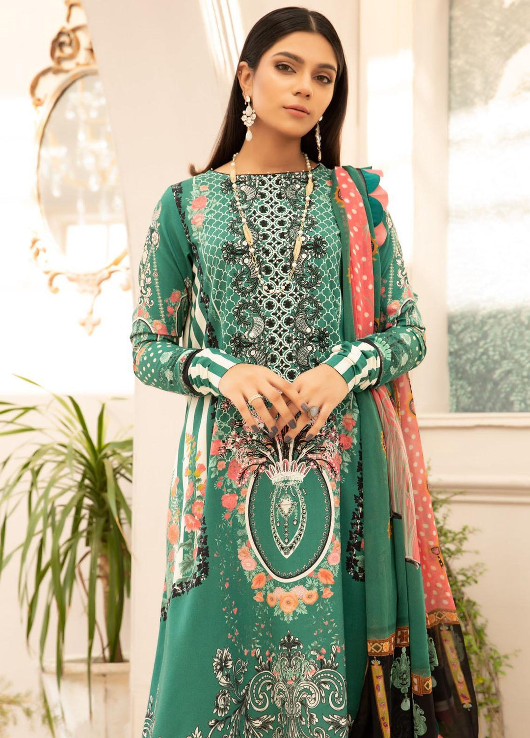 Silsila By Vitalia Embroidered Linen Suits Unstitched 3 Piece VT23S D-01 Thea - Festive Collection