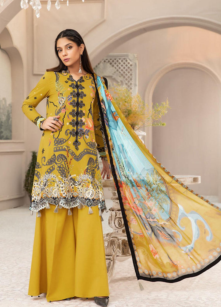 Silsila By Vitalia Embroidered Linen Suits Unstitched 3 Piece VT23S D-04 Dahlia - Festive Collection