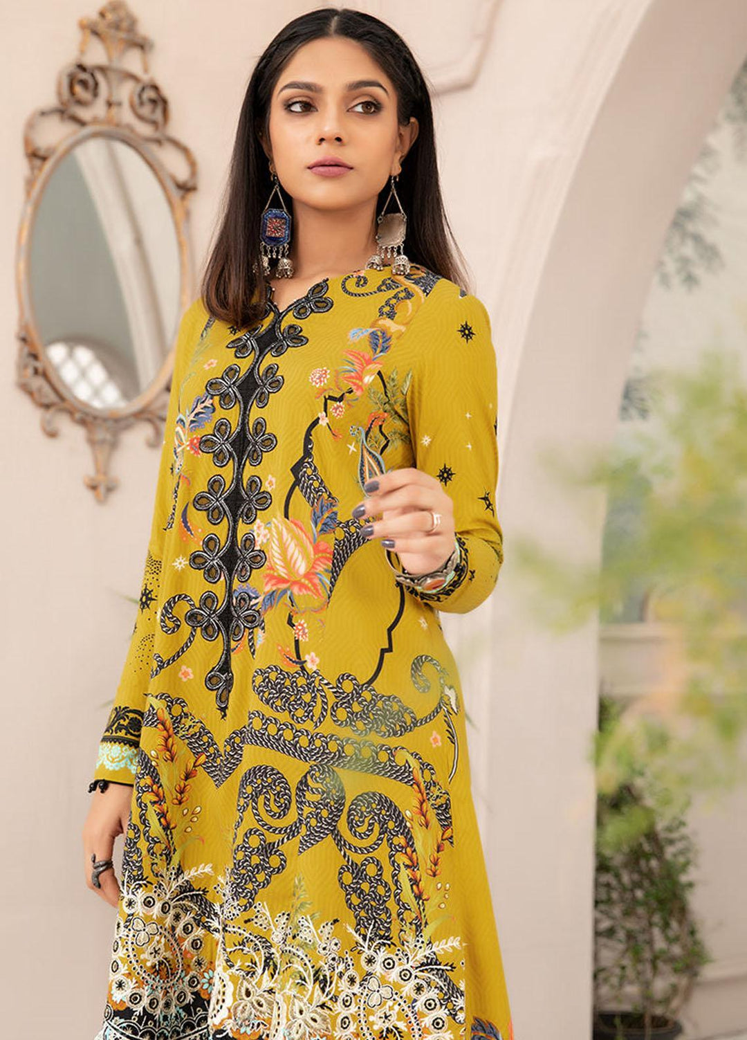 Silsila By Vitalia Embroidered Linen Suits Unstitched 3 Piece VT23S D-04 Dahlia - Festive Collection
