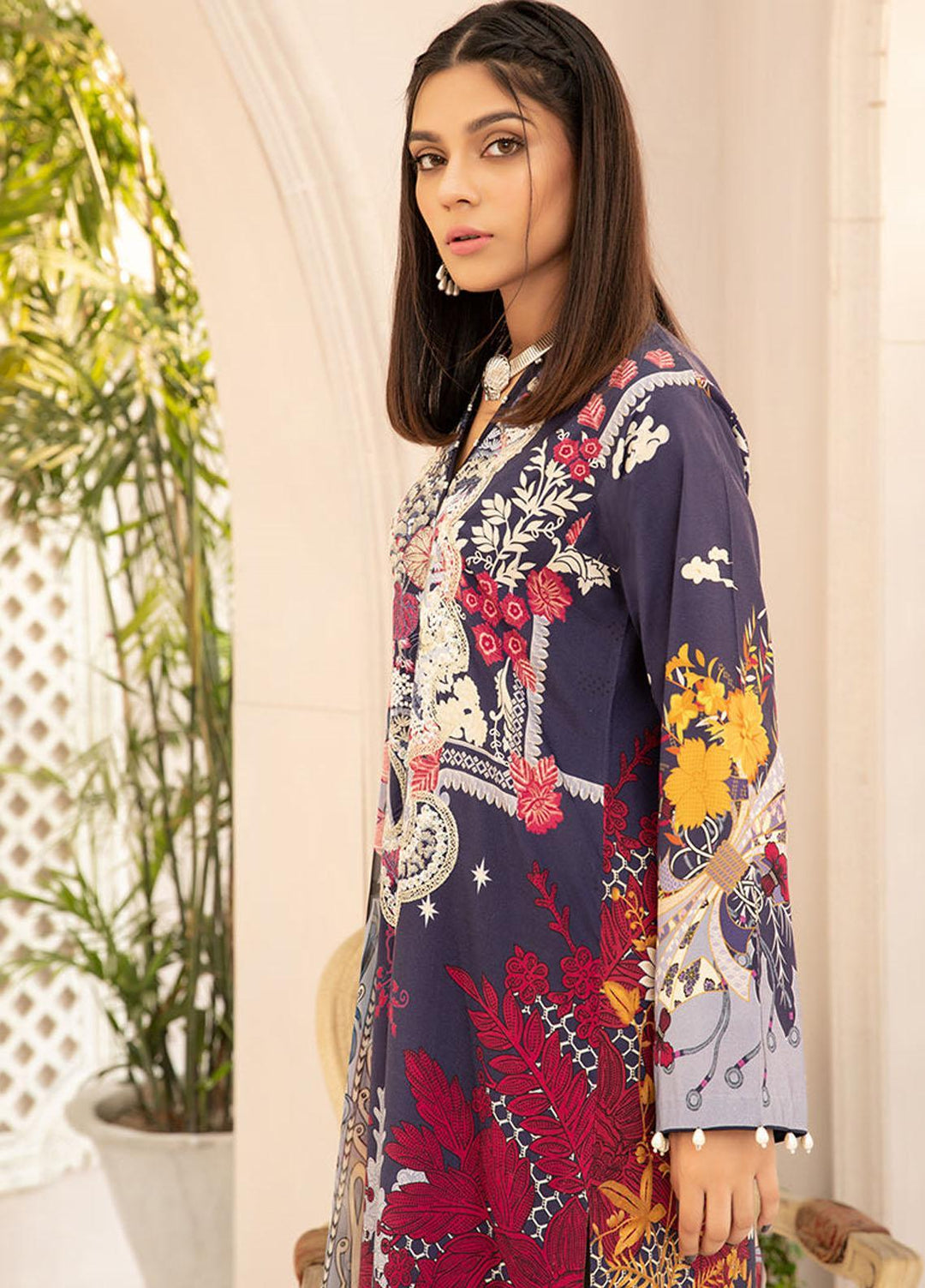 Silsila By Vitalia Embroidered Linen Suits Unstitched 3 Piece VT23S D-05 Serena - Festive Collection