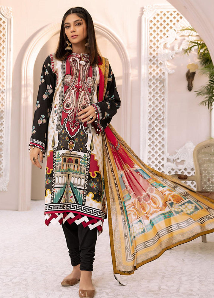 Silsila By Vitalia Embroidered Linen Suits Unstitched 3 Piece VT23S D-06 Zinnia - Festive Collection