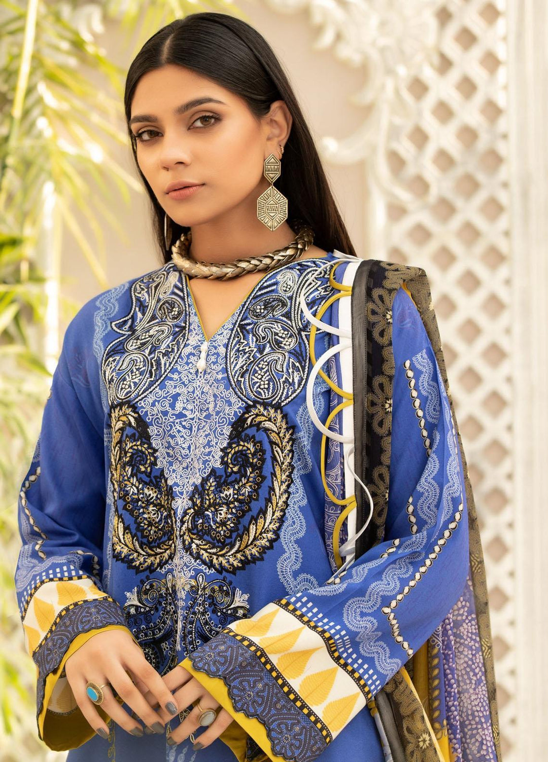 Silsila By Vitalia Embroidered Linen Suits Unstitched 3 Piece VT23S D-07 Maysa - Festive Collection