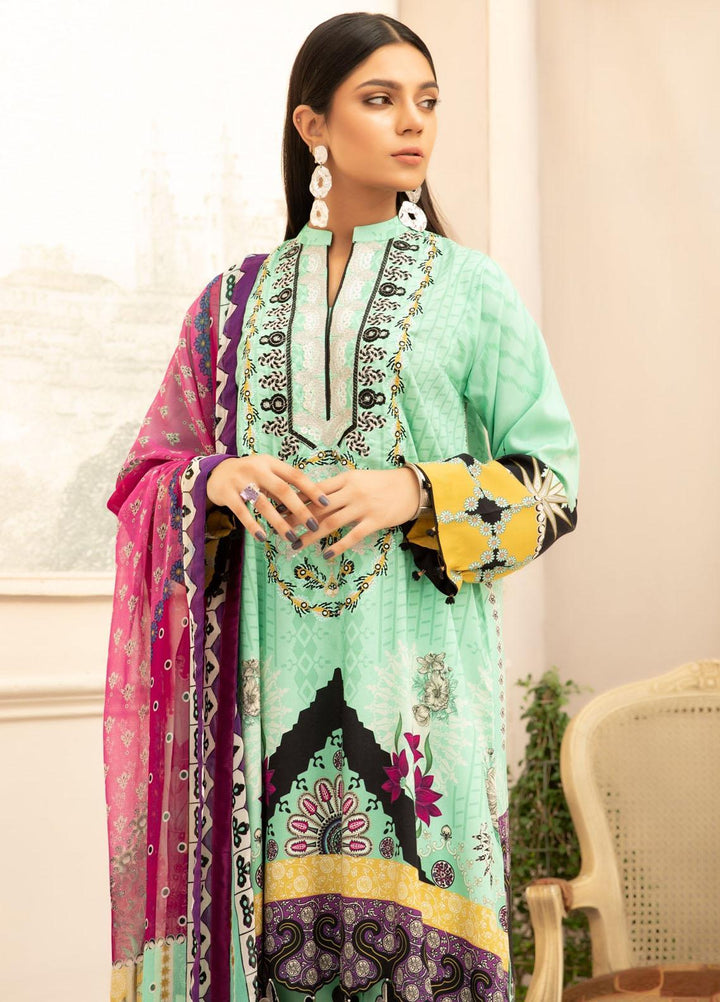 Silsila By Vitalia Embroidered Linen Suits Unstitched 3 Piece VT23S D-08 Maahe - Festive Collection