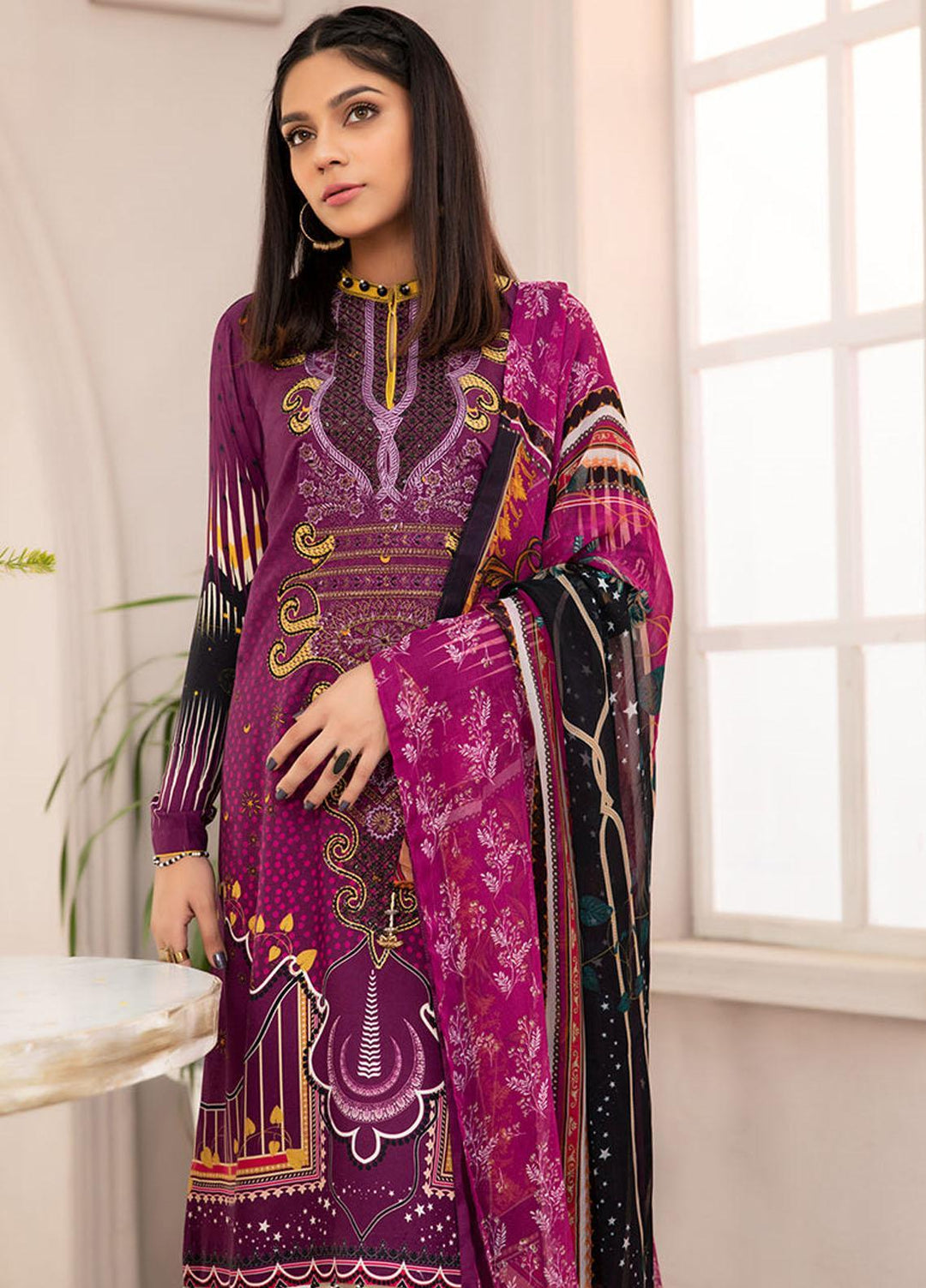 Silsila By Vitalia Embroidered Linen Suits Unstitched 3 Piece VT23S D-09 Nora - Festive Collection