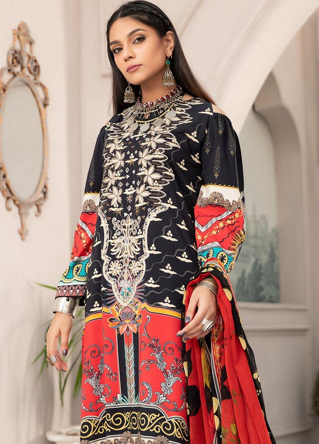 Silsila By Vitalia Embroidered Linen Suits Unstitched 3 Piece VT23S D-10 Hazel - Festive Collection
