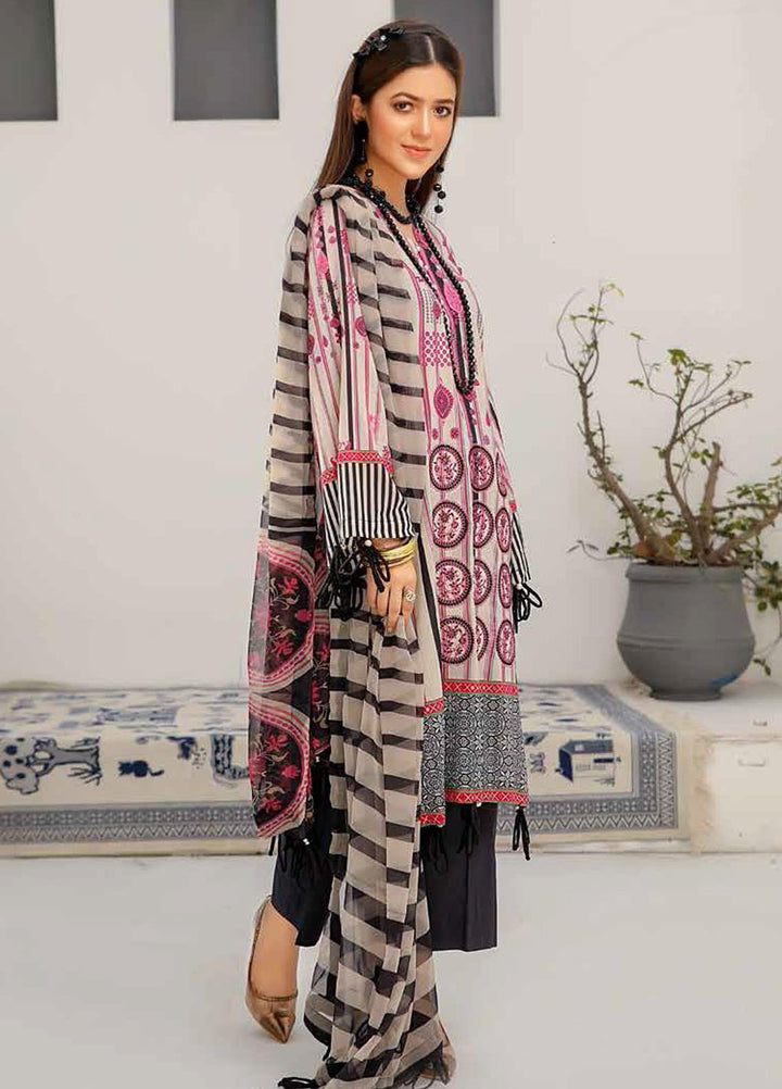 Silver Series by Riaz Arts Embroidered Lawn Suits Unstitched 3 Piece RA21SL SS-12 - Summer Collection