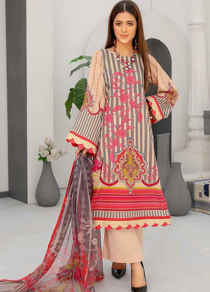 Silver Series by Riaz Arts Embroidered Lawn Suits Unstitched 3 Piece RA21SL SS-13 - Summer Collection