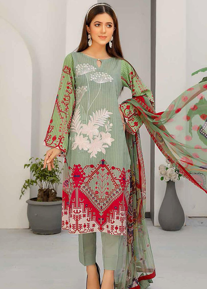 Silver Series by Riaz Arts Embroidered Lawn Suits Unstitched 3 Piece RA21SL SS-14 - Summer Collection