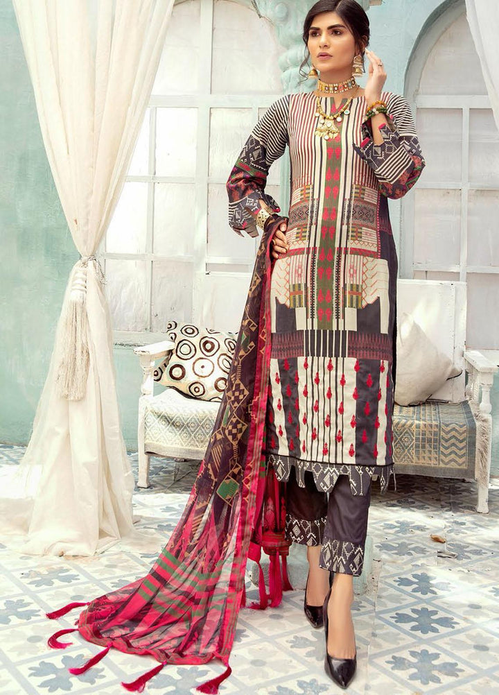 Silver Series by Riaz Arts Embroidered Lawn Suits Unstitched 3 Piece RA21SS 04 - Summer Collection