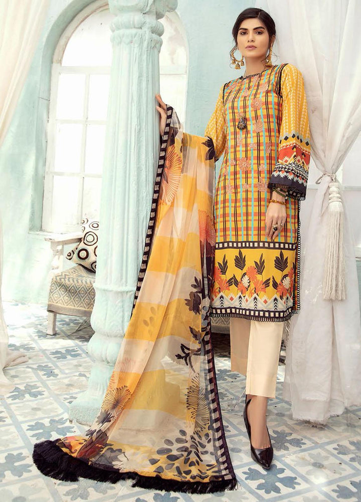 Silver Series by Riaz Arts Embroidered Lawn Suits Unstitched 3 Piece RA21SS 06 - Summer Collection