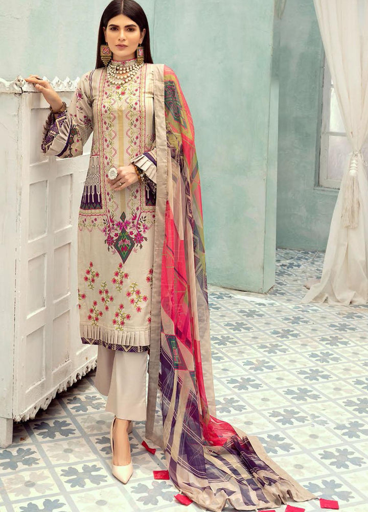 Silver Series by Riaz Arts Embroidered Lawn Suits Unstitched 3 Piece RA21SS 07 - Summer Collection
