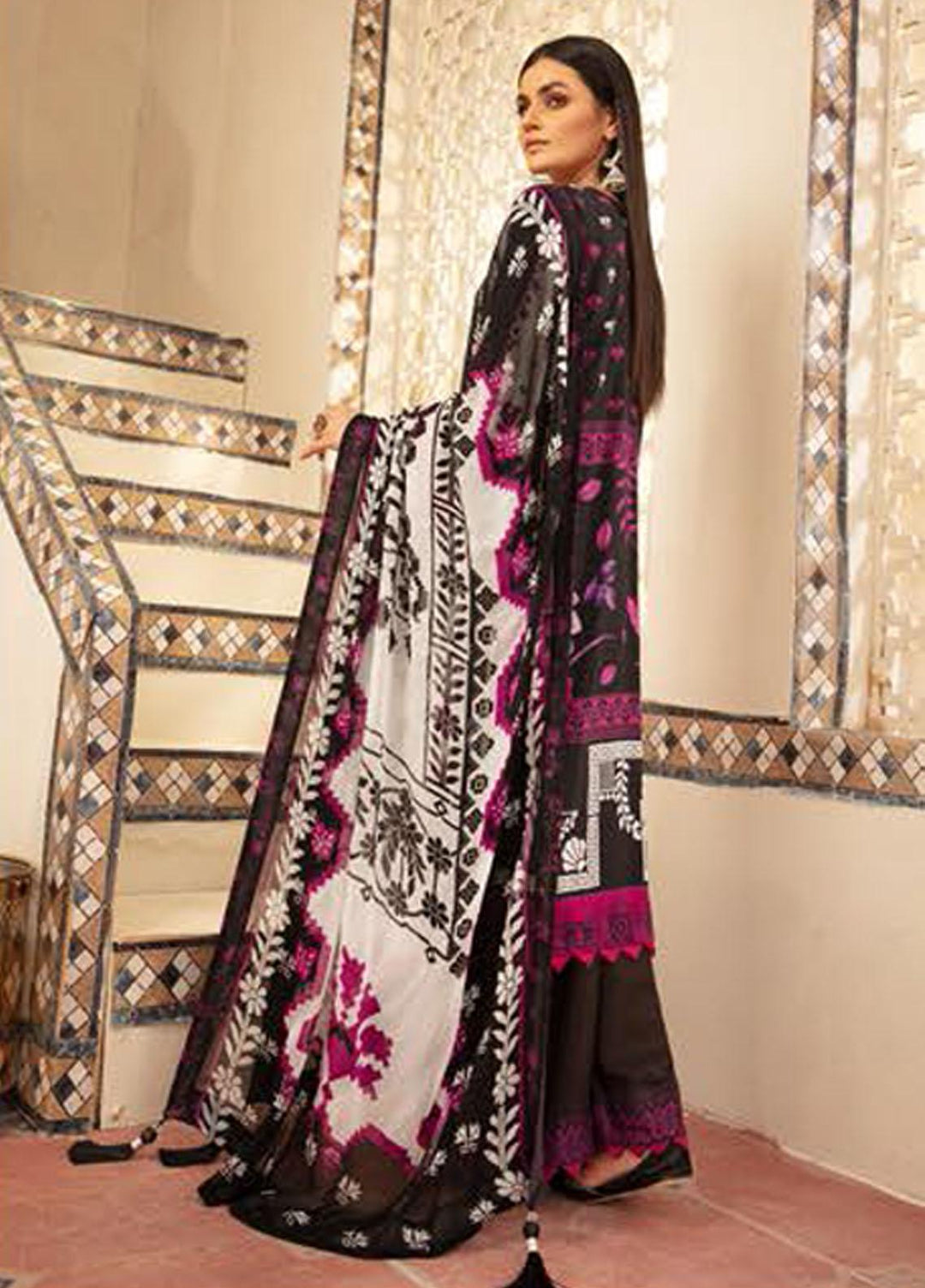 Silver Series By Riaz Arts Embroidered Viscose Suits Unstitched 3 Piece RA21SV 04 - Luxury Collection