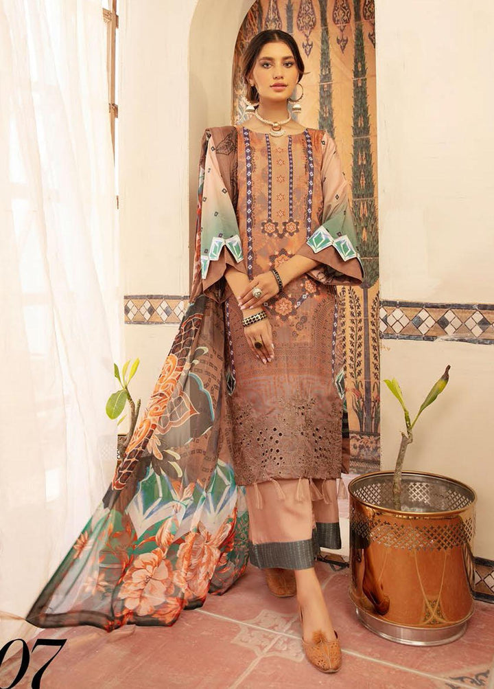 Silver Series By Riaz Arts Embroidered Viscose Suits Unstitched 3 Piece RA21SV 07 - Luxury Collection