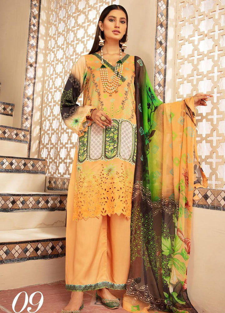 Silver Series By Riaz Arts Embroidered Viscose Suits Unstitched 3 Piece RA21SV 09 - Luxury Collection