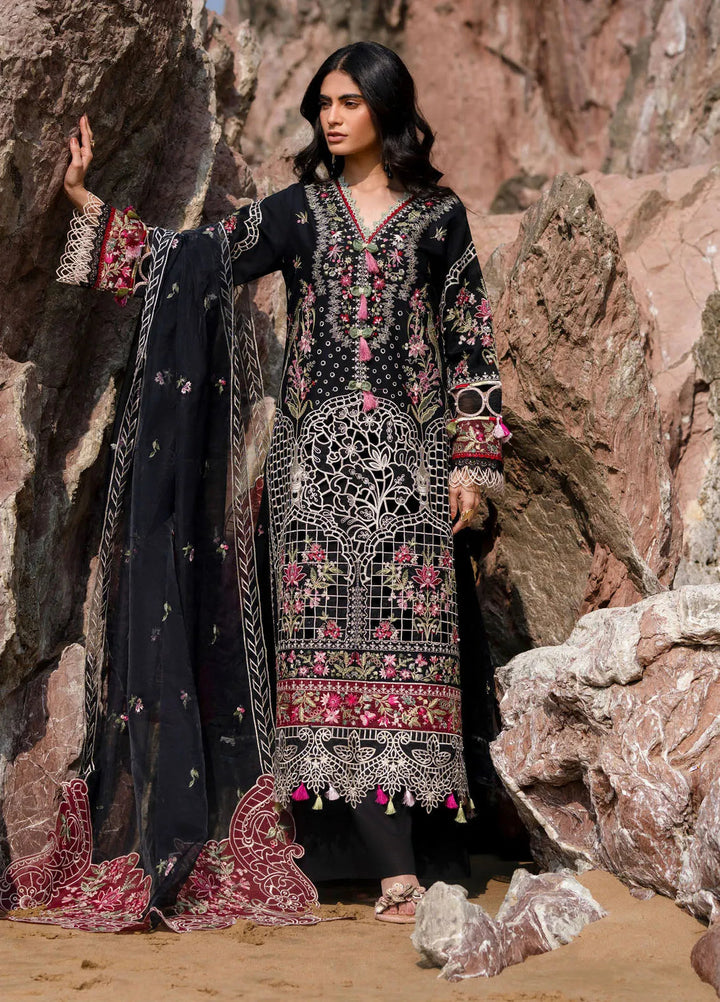 Sirene by Mahnur Embroidered Lawn Suit Unstitched 3 Piece MN25L D-10 Azure - Summer Collection