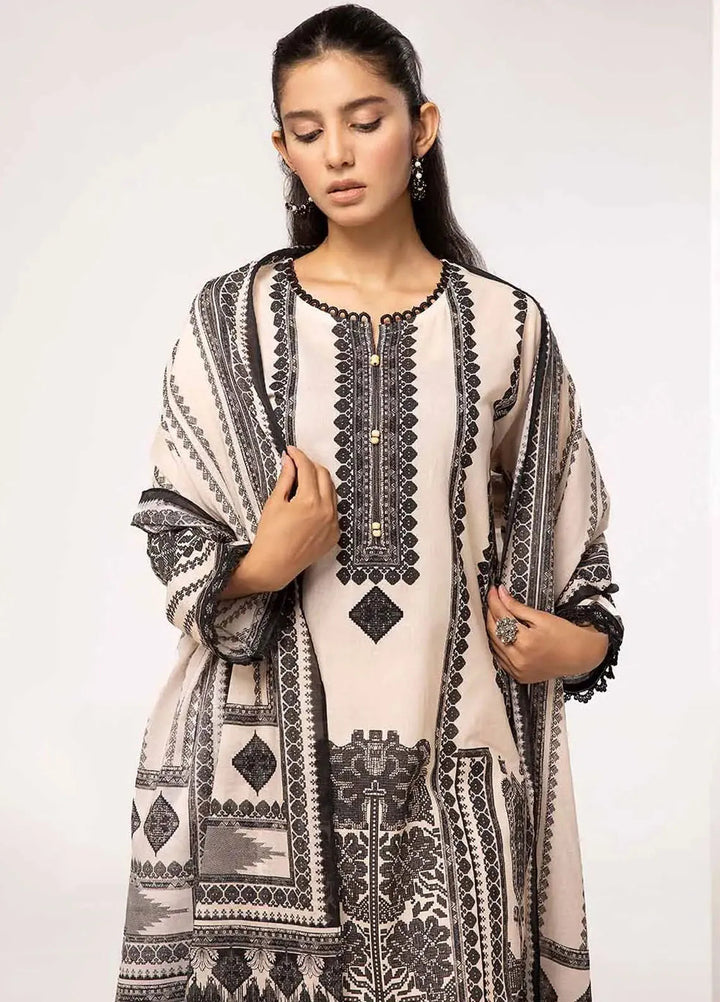 Slate By Gul Ahmed Printed Lawn Suit Unstitched 2 Piece GA24SBW BT-42002 - Summer Collection