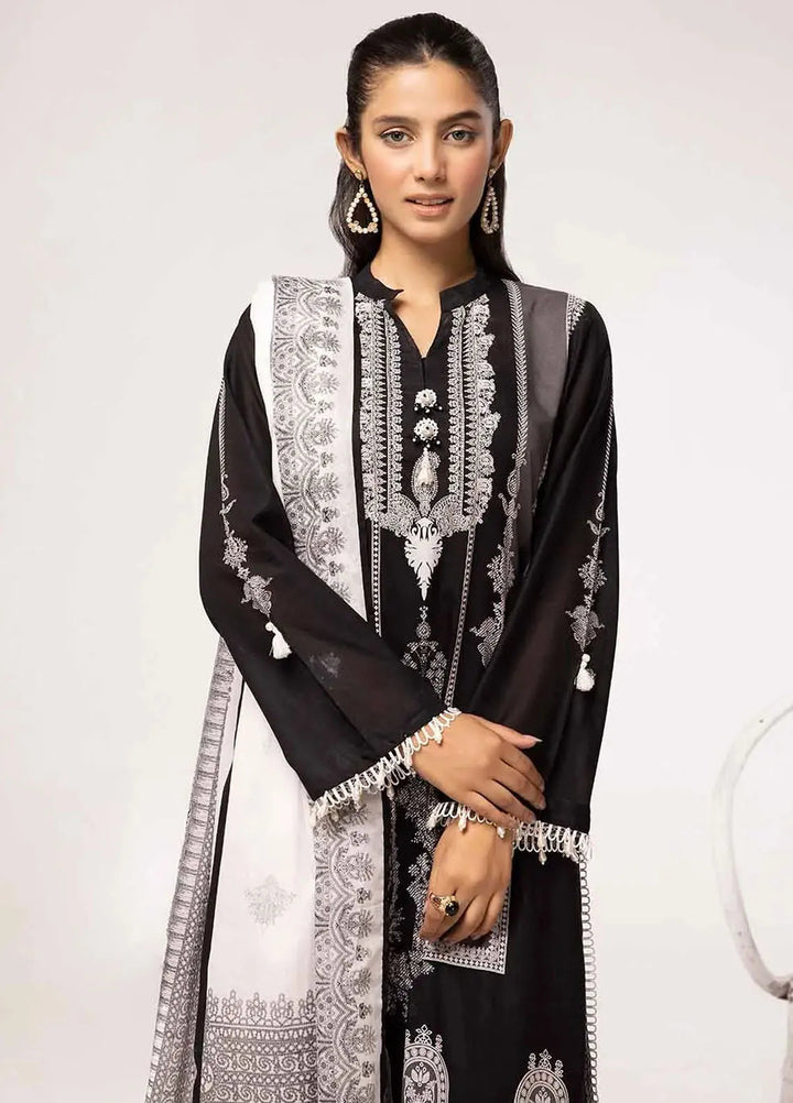 Slate By Gul Ahmed Printed Lawn Suit Unstitched 2 Piece GA24SBW BT-42005 - Summer Collection