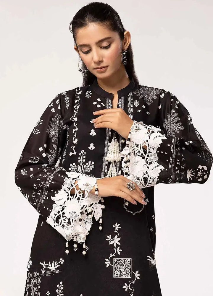 Slate By Gul Ahmed Printed Lawn Suit Unstitched 2 Piece GA24SBW BT-42007 - Summer Collection