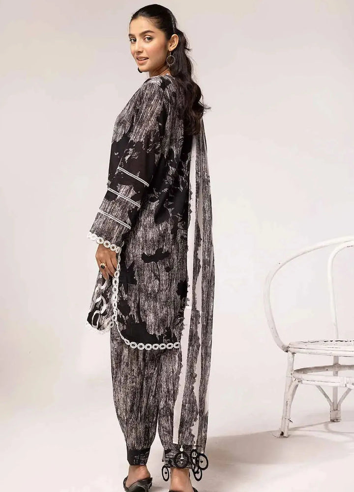 Slate By Gul Ahmed Printed Lawn Suit Unstitched 3 Piece GA24SBW B-42027 - Summer Collection