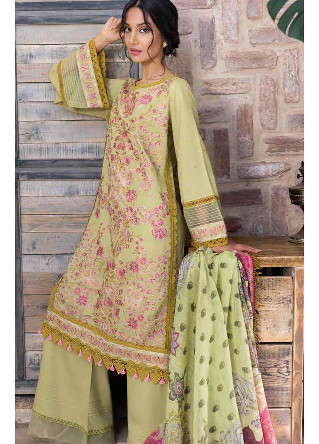 Sobia Nazir Embroidered Silk Karandi Suits Unstitched 3 Piece SN21AW D-02B - Winter Collection