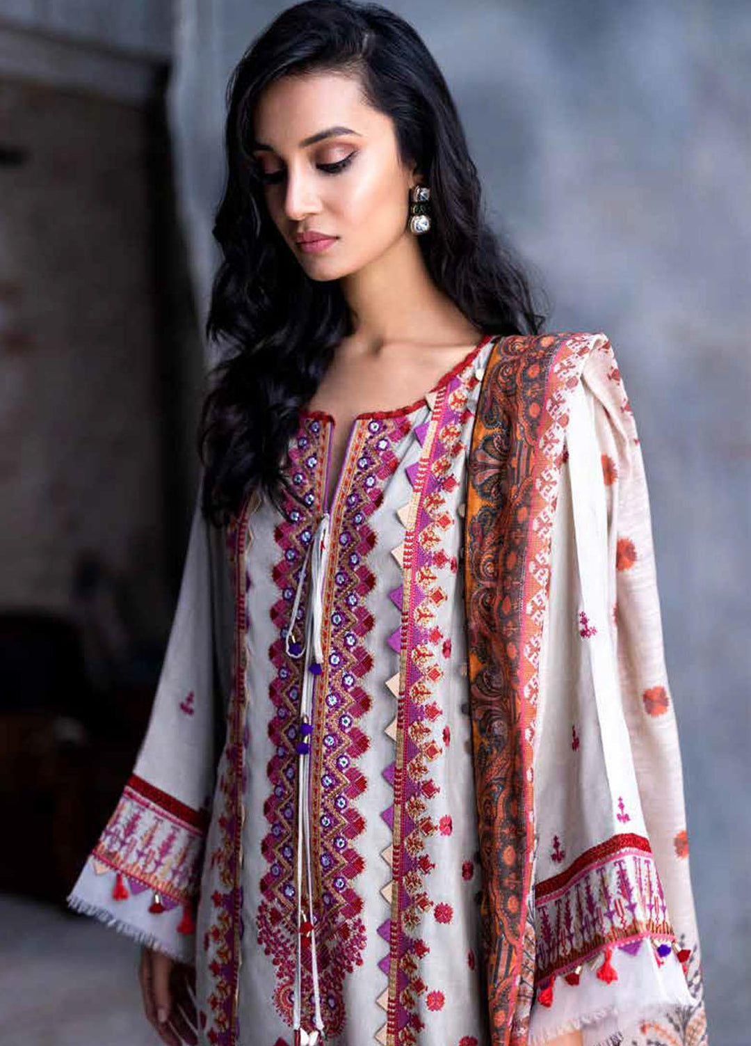 Sobia Nazir Embroidered Khaddar Suits Unstitched 3 Piece SN21AW D-05A - Winter Collection