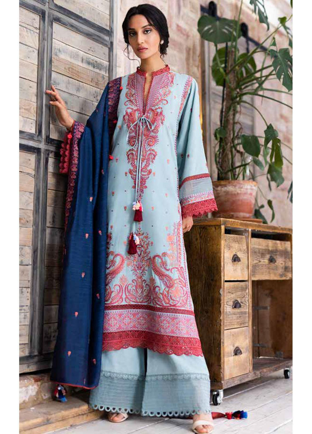 Sobia Nazir Embroidered Khaddar Suits Unstitched 3 Piece SN21AW D-06B - Winter Collection