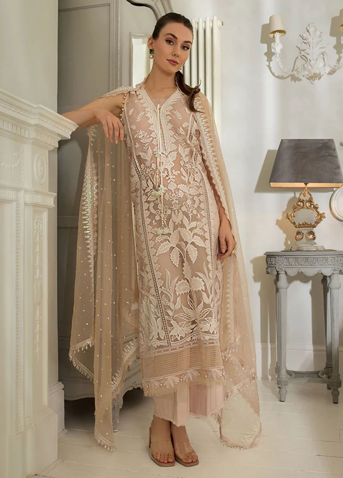 Sobia Nazir Embroidered Lawn Suits Unstitched 3 Piece SN24LL 15A - Luxury Summer Collection main image 1