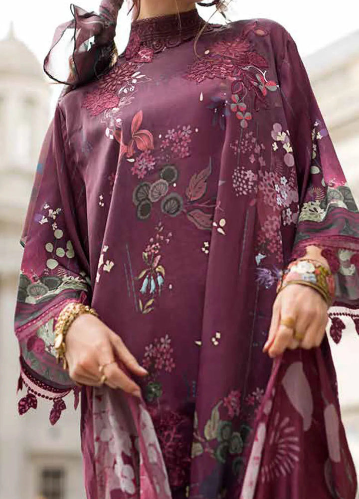 Sobia Nazir Embroidered Satin Suits Unstitched 3 Piece SN24S D-10 - Winter Collection