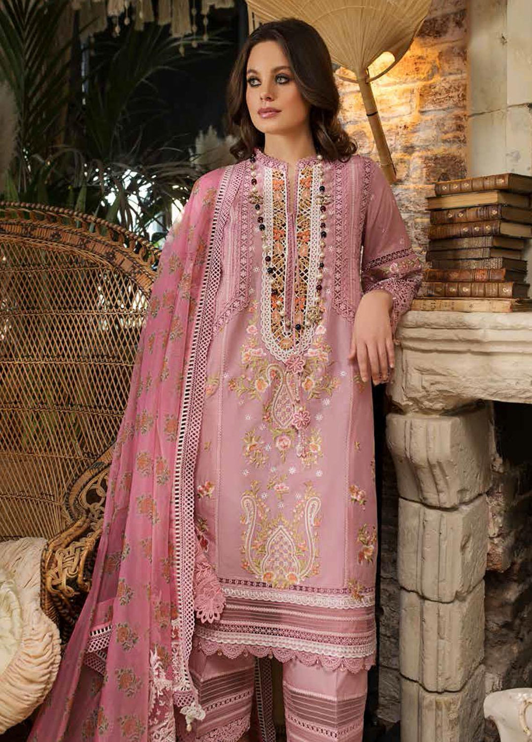 Sobia Nazir Embroidered Lawn Suits Unstitched 3 Piece SN23EL 10B - Luxury Collection