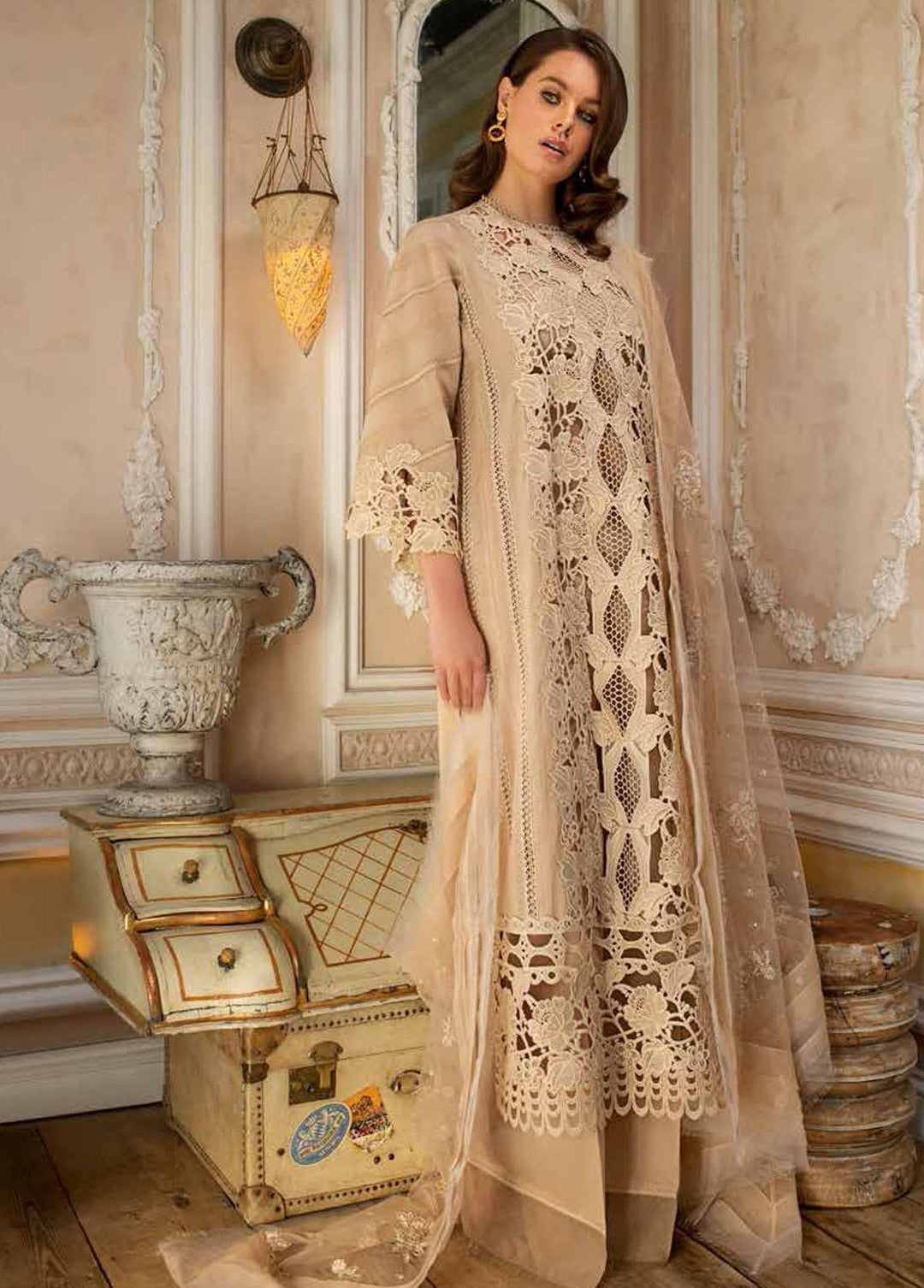 Sobia Nazir Embroidered Lawn Suits Unstitched 3 Piece SN23EL 13A - Luxury Collection