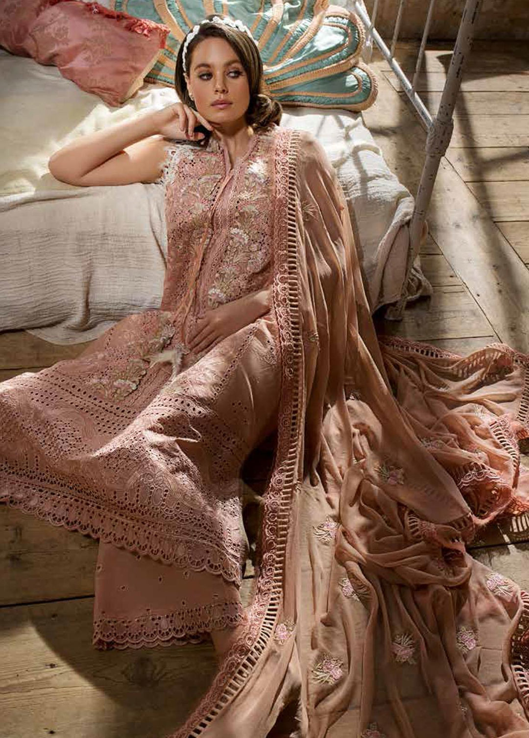 Sobia Nazir Embroidered Lawn Suits Unstitched 3 Piece SN23EL 15B - Luxury Collection