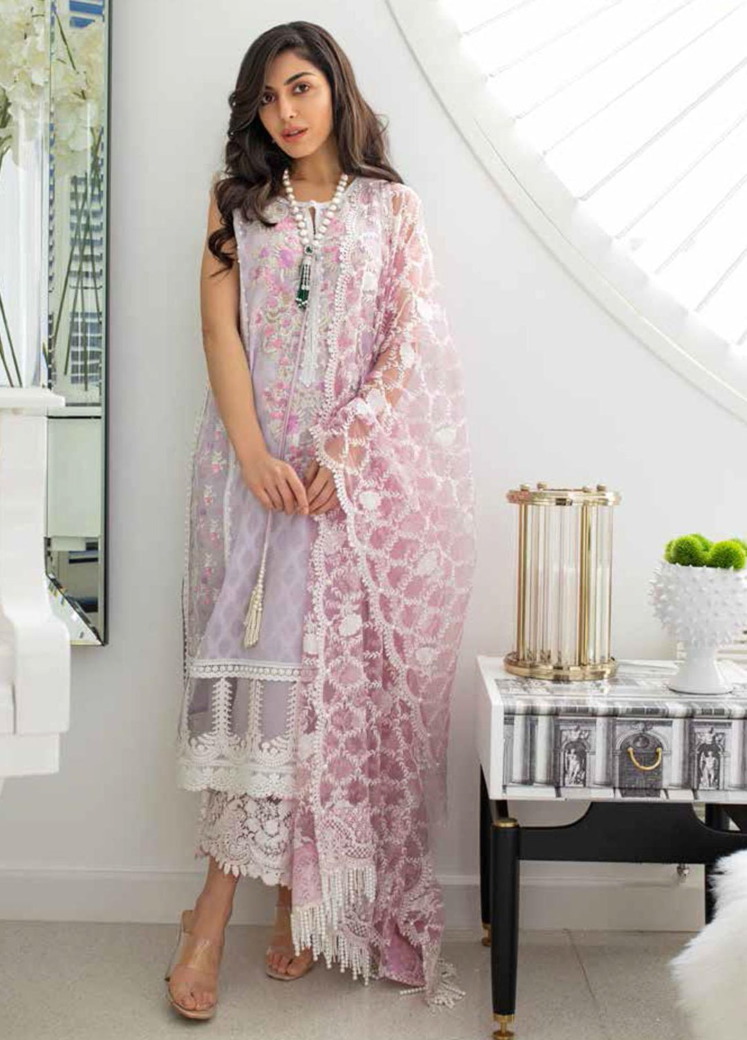 Sobia Nazir Embroidered Lawn Suits Unstitched 3 Piece SN21L 15B - Luxury Collection