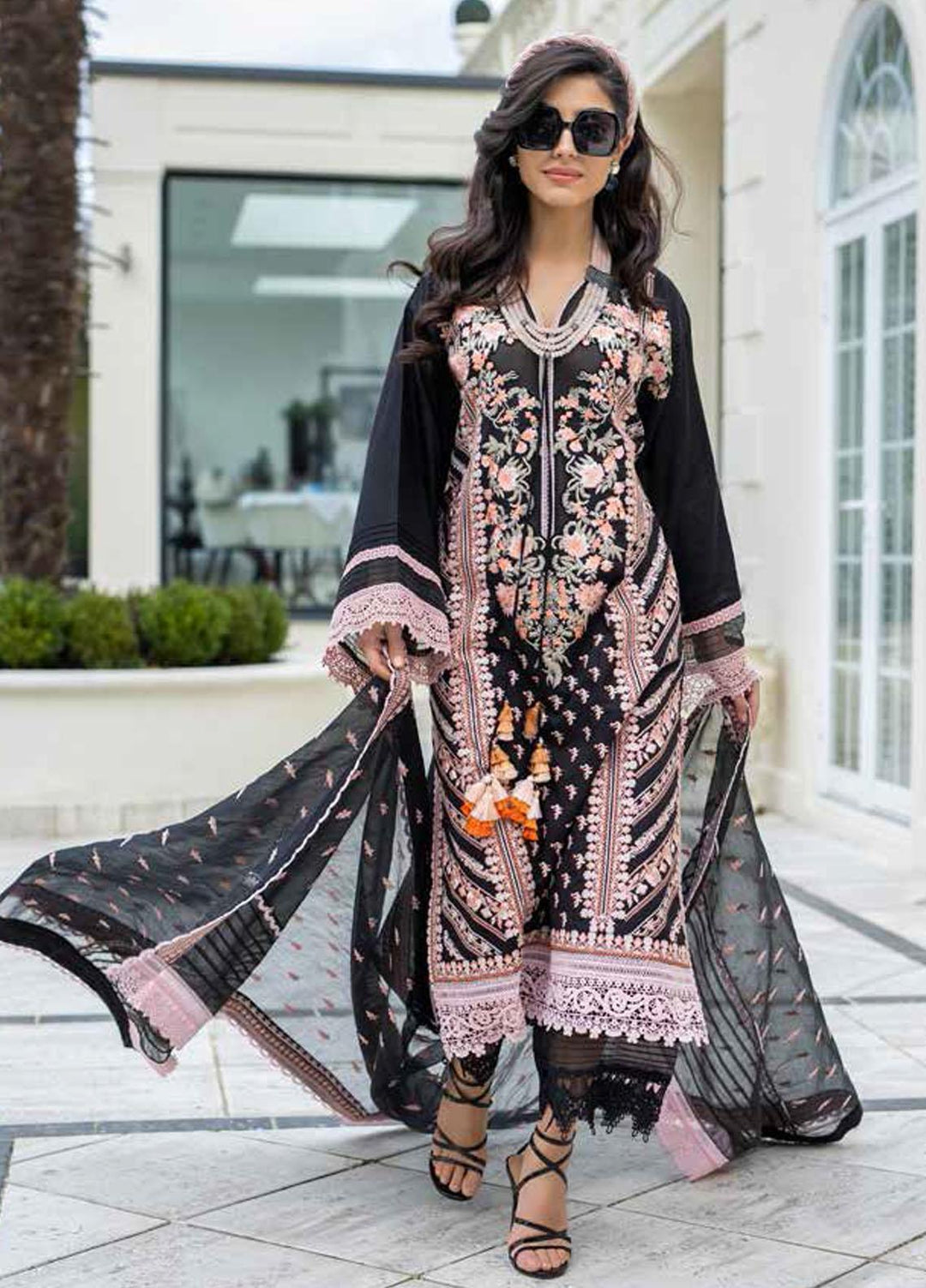 Sobia Nazir Embroidered Lawn Suits Unstitched 3 Piece SN21L 9A - Luxury Collection
