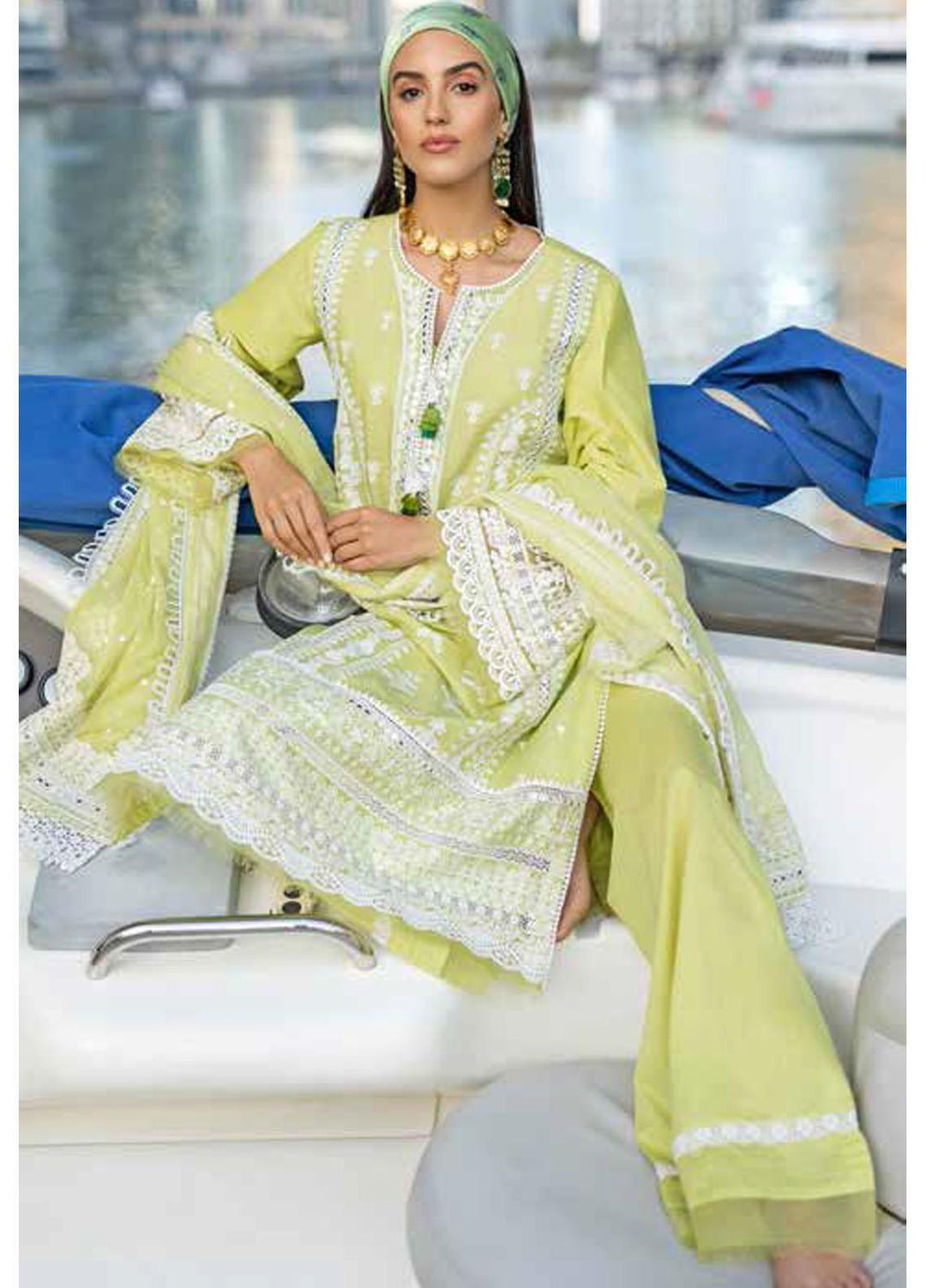 Sobia Nazir Embroidered Lawn Suits Unstitched 3 Piece SN22LL 11A - Luxury Summer Collection