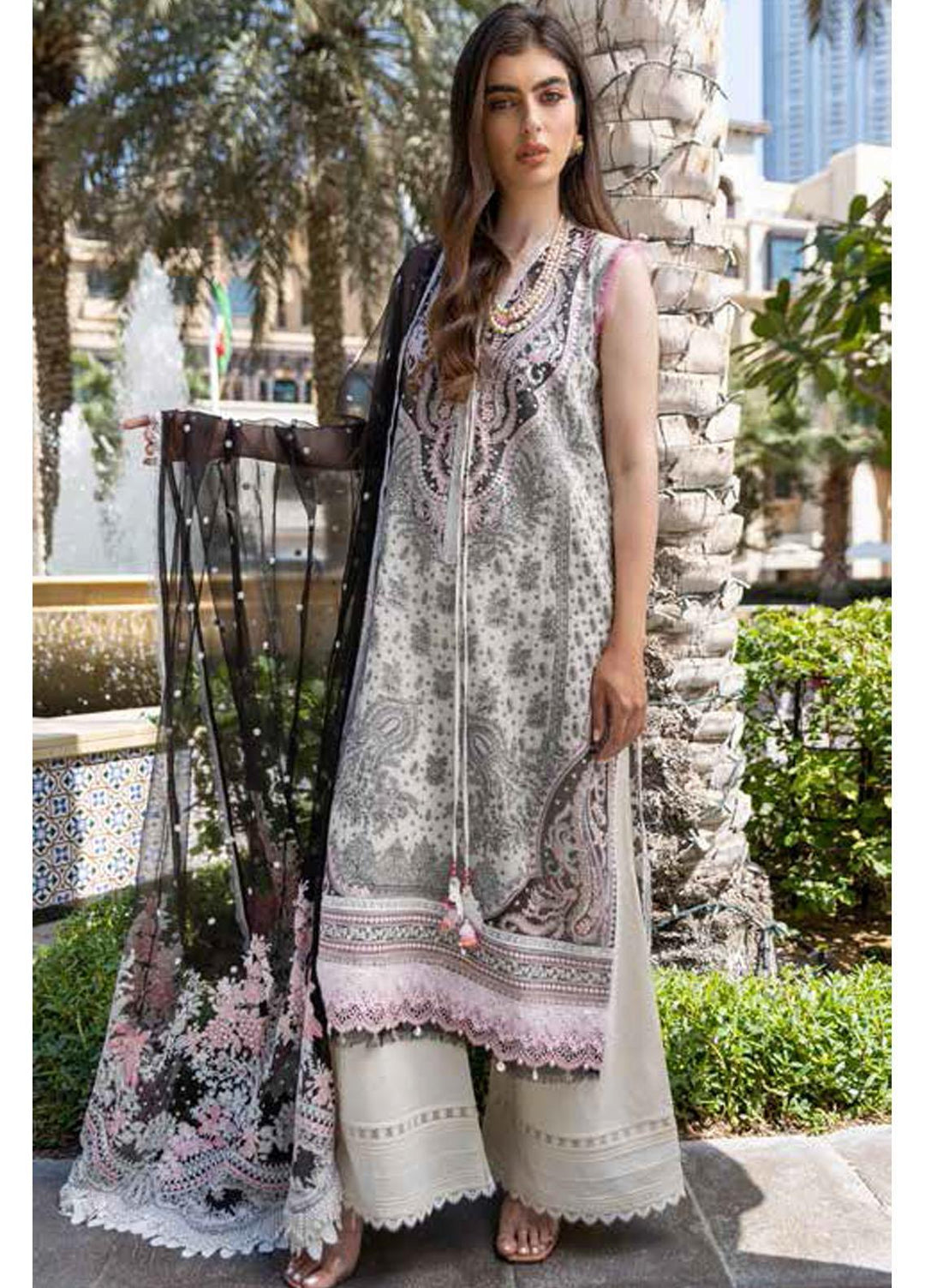 Sobia Nazir Embroidered Lawn Suits Unstitched 3 Piece SN22LL 13A - Luxury Summer Collection