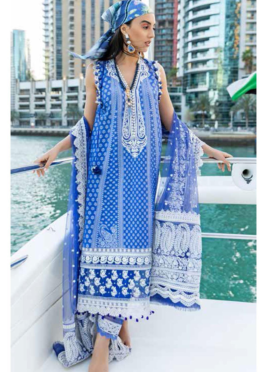 Sobia Nazir Embroidered Lawn Suits Unstitched 3 Piece SN22LL 14A - Luxury Summer Collection