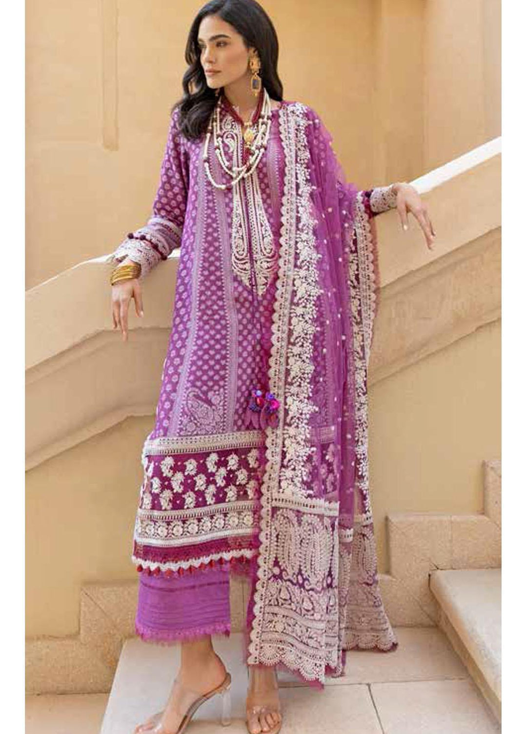 Sobia Nazir Embroidered Lawn Suits Unstitched 3 Piece SN22LL 14B - Luxury Summer Collection