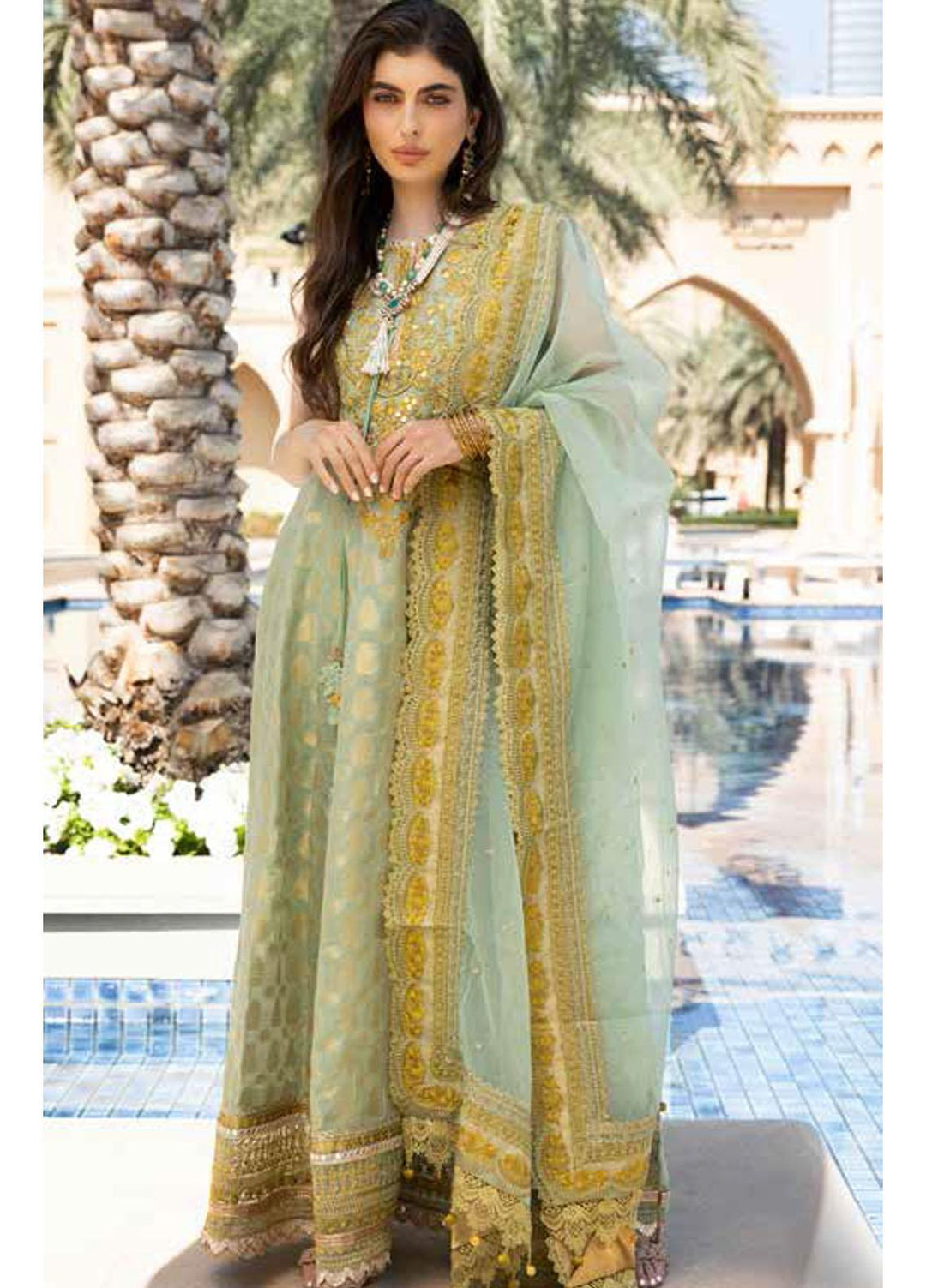 Sobia Nazir Embroidered Lawn Suits Unstitched 3 Piece SN22LL 15A - Luxury Summer Collection