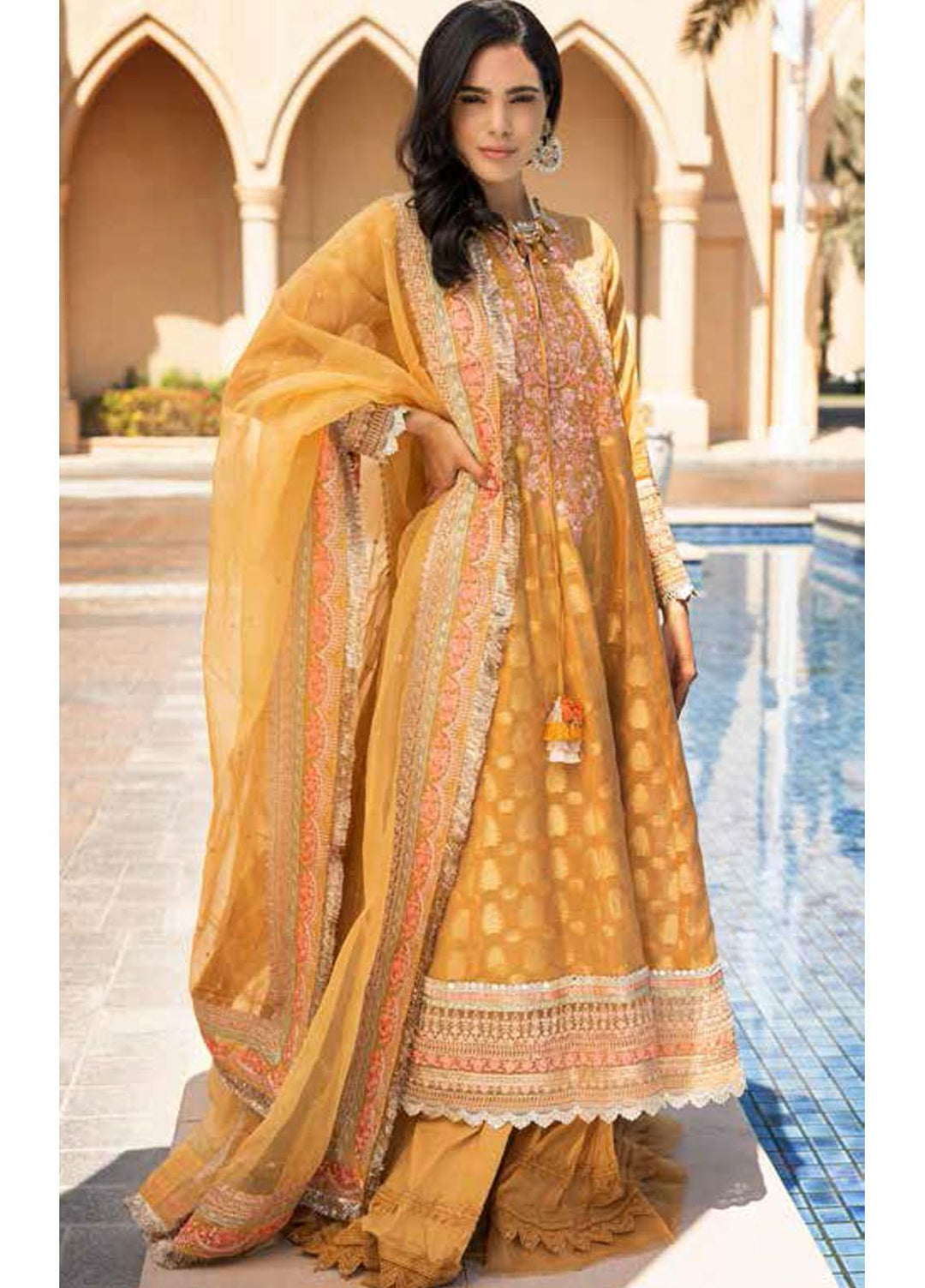 Sobia Nazir Embroidered Lawn Suits Unstitched 3 Piece SN22LL 15B - Luxury Summer Collection