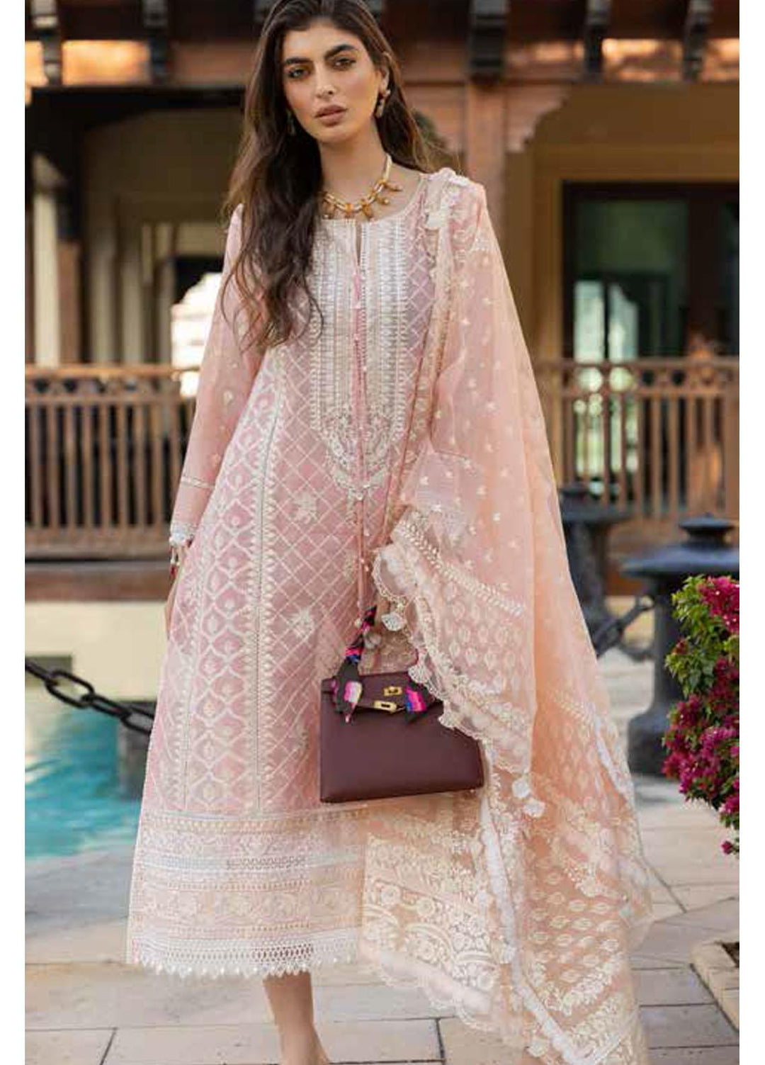 Sobia Nazir Embroidered Lawn Suits Unstitched 3 Piece SN22LL 1A (41658) - Luxury Summer Collection