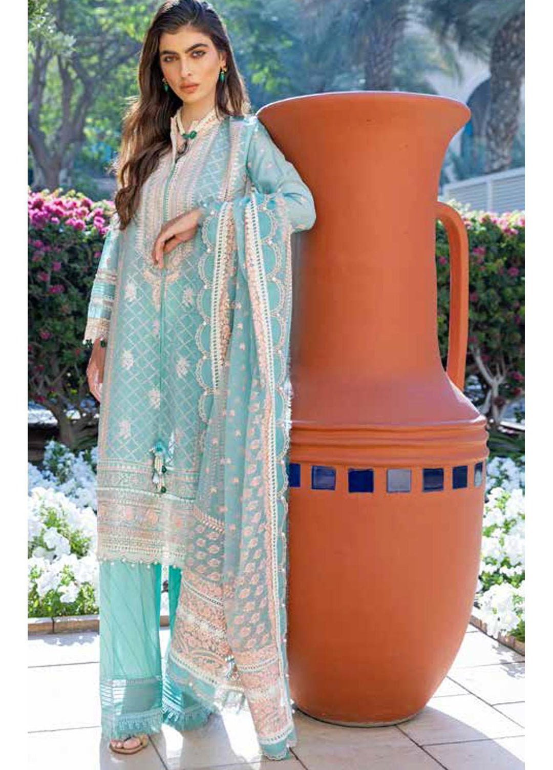 Sobia Nazir Embroidered Lawn Suits Unstitched 3 Piece SN22LL 1B - Luxury Summer Collection