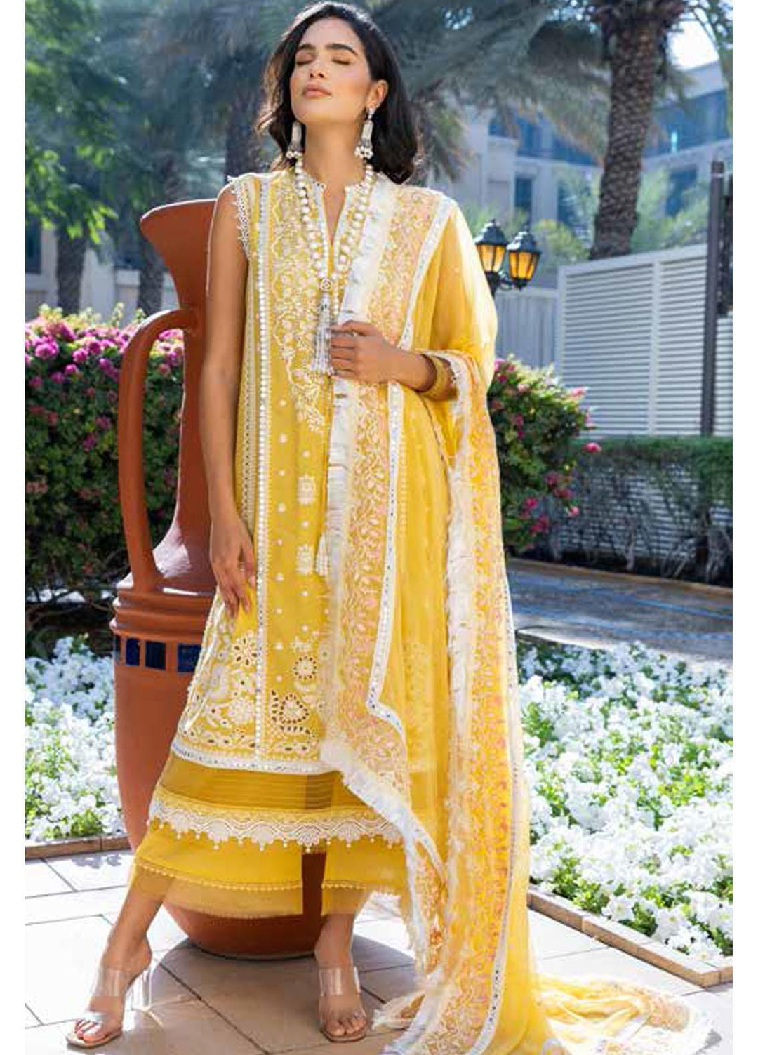Sobia Nazir Embroidered Lawn Suits Unstitched 3 Piece SN22LL 6A - Luxury Summer Collection