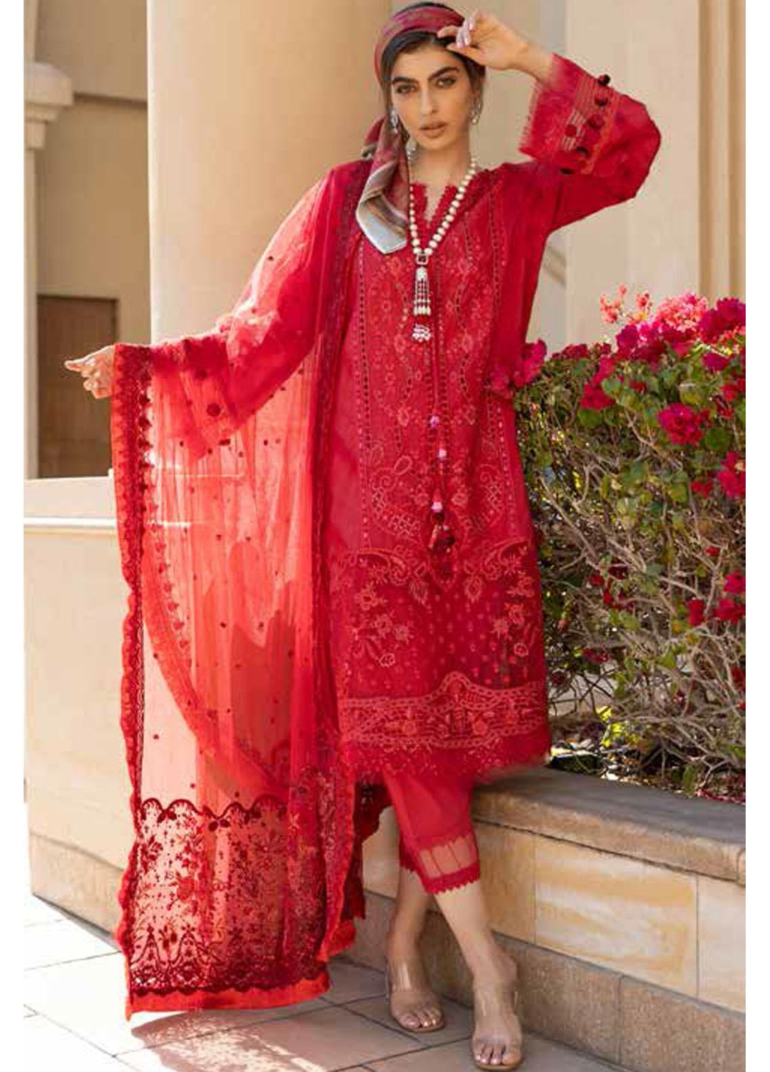 Sobia Nazir Embroidered Lawn Suits Unstitched 3 Piece SN22LL 7A - Luxury Summer Collection