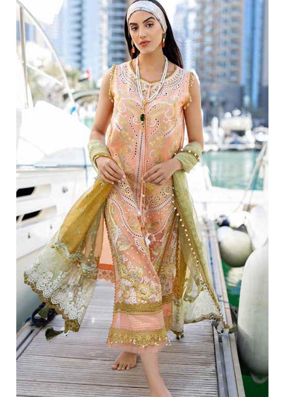 Sobia Nazir Embroidered Lawn Suits Unstitched 3 Piece SN22LL 8B - Luxury Summer Collection