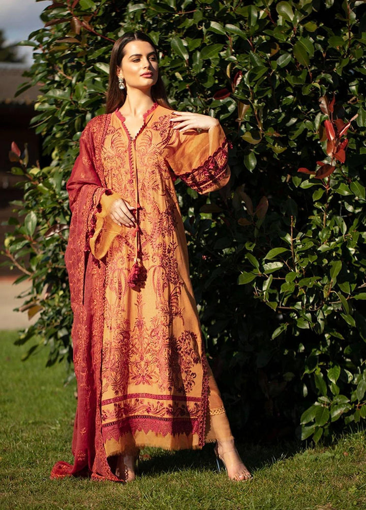 Sobia Nazir Embroidered Silk Karandi Suits Unstitched 3 Piece SN21PF D-01A - Winter Collection