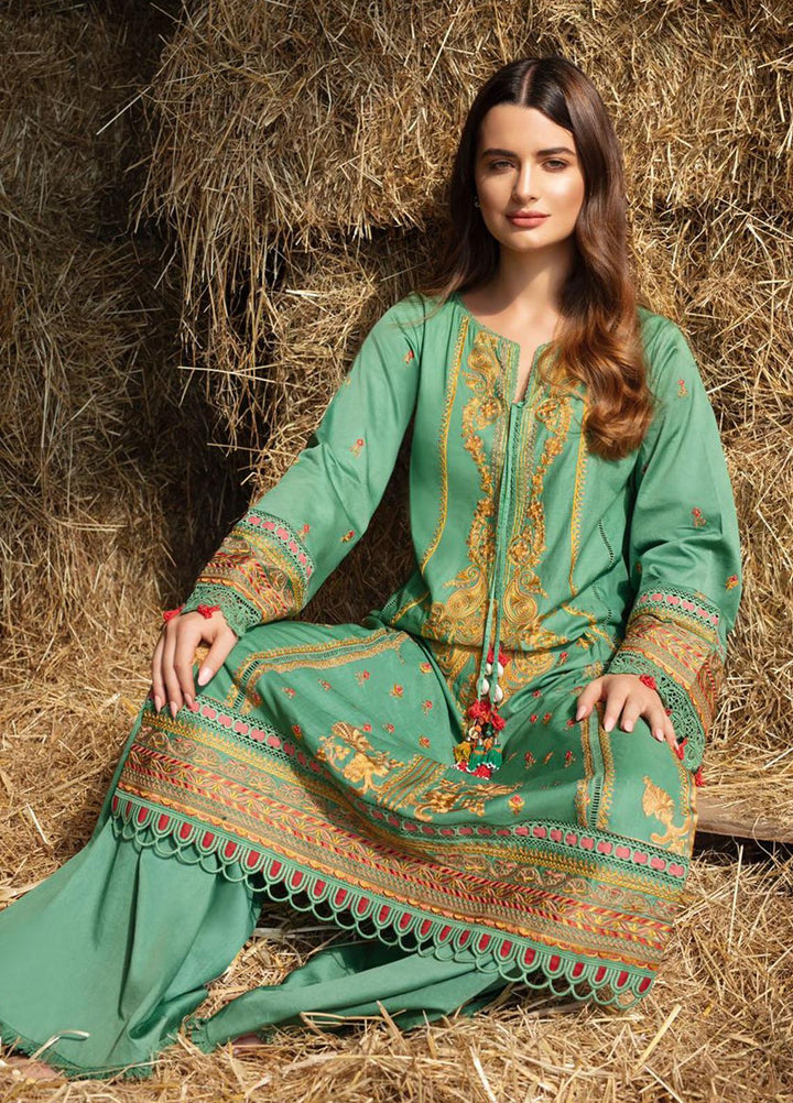 Sobia Nazir Embroidered Cotton Satin Suits Unstitched 3 Piece SN21PF D-04B - Winter Collection