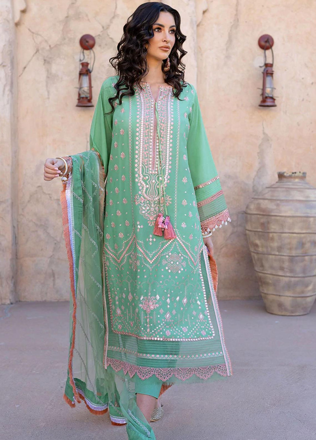 Vital By Sobia Nazir Embroidered Lawn Suits Unstitched 3 Piece SN22V 3B - Summer Collection